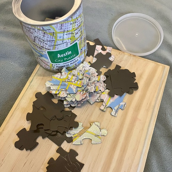 Magnetic Austin TX City Map Refrigerator 100 Piece Puzzle Fun Novelty Gift - Picture 6 of 8